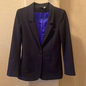 Black single button blazer